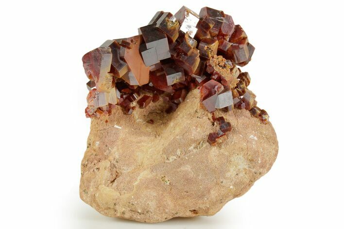 Deep Red Vanadinite Crystal Cluster - Large Crystals #368107